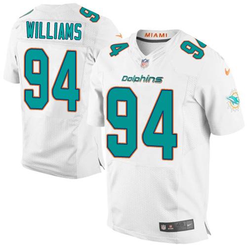 Mario Williams Miami Dolphins white Elite jersey