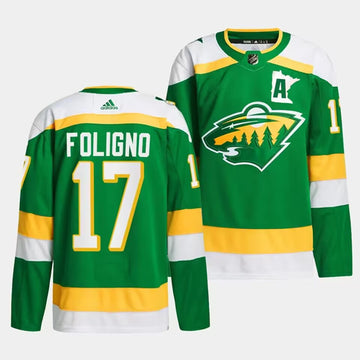 Marcus Foligno Minnesota Wild green jersey
