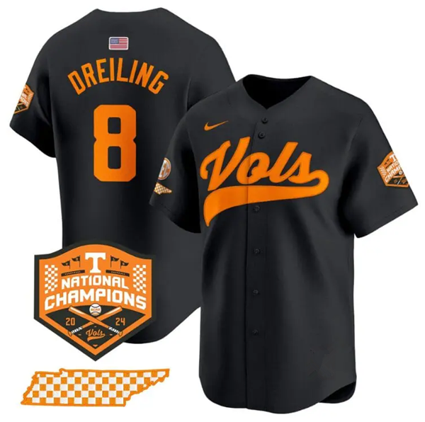 Dylan Dreiling Tennessee Volunteers black Vapor jersey