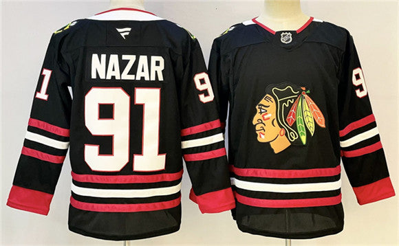 Frank Nazar Chicago Blackhawks black jersey