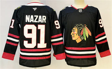 Frank Nazar Chicago Blackhawks black jersey