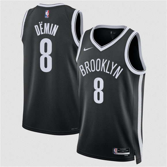 Egor Dëmin Brooklyn Nets black jersey