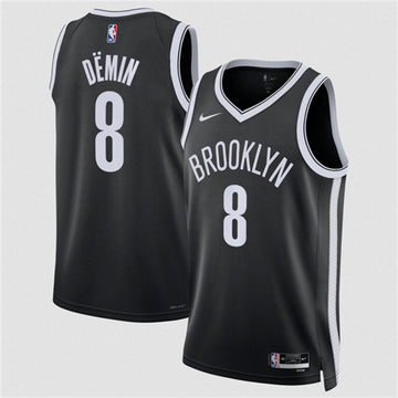 Egor Dëmin Brooklyn Nets black jersey