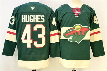 Quinn Hughes Minnesota Wild green Home jersey