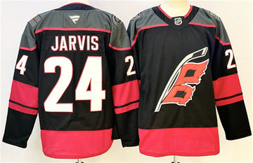 Seth Jarvis Carolina Hurricanes black Home jersey