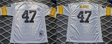 Mel Blount Pittsburgh Steelers white Throwback jersey