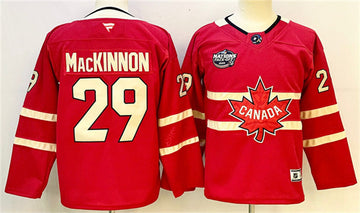 Nathan MacKinnon Team Canada red jersey