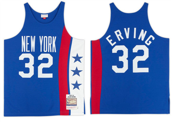 Julius Erving Brooklyn Nets blue Throwback jersey