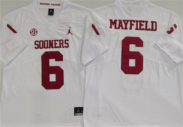 Baker Mayfield Oklahoma Sooners white jersey