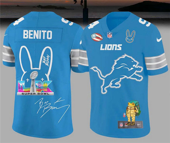 Detroit Lions blue jersey