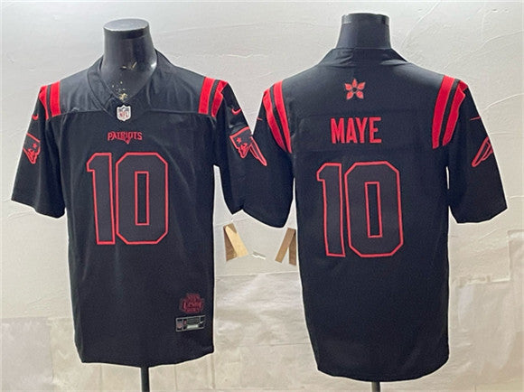 Drake Maye New England Patriots black Vapor jersey