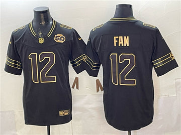 Fan Black Seattle Seahawks gold Limited jersey