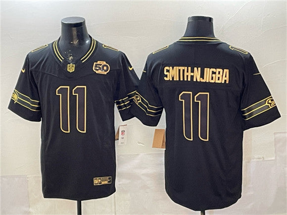 Jaxon Smith-Njigba Seattle Seahawks black Limited jersey