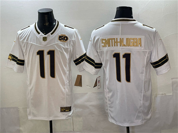 Jaxon Smith-Njigba Seattle Seahawks white Limited jersey