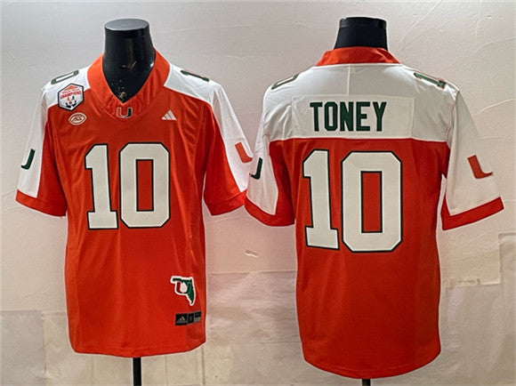 Malachi Toney Miami Hurricanes orange Alternate jersey
