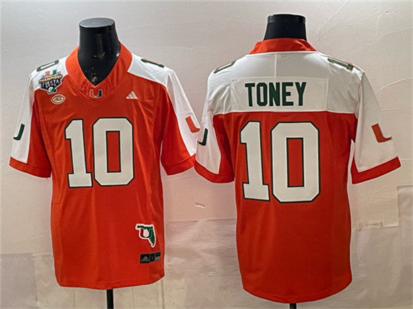 Malachi Toney Miami Hurricanes orange Alternate jersey