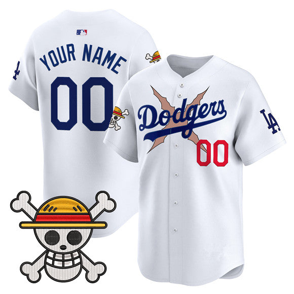 Custom Los Angeles Dodgers white Vapor jersey