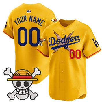 Custom Los Angeles Dodgers gold Vapor jersey