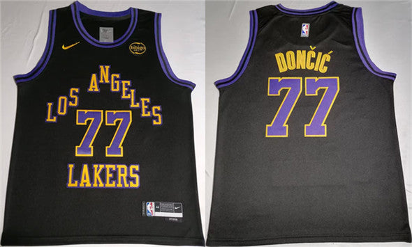 Luka Doncic Los Angeles Lakers black jersey