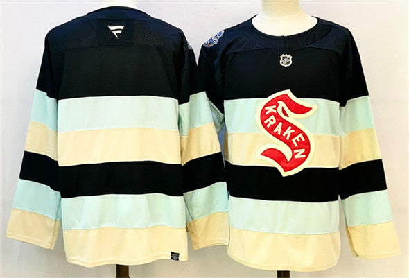 Blank Deep Sea Seattle Kraken blue Winter Classic jersey