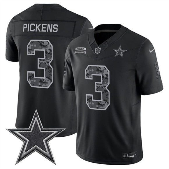 George Pickens Dallas Cowboys black Salute To Service jersey