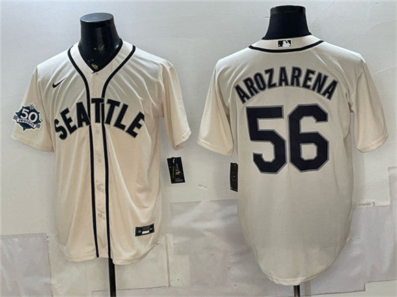 Randy Arozarena Seattle Mariners cream Alternate jersey