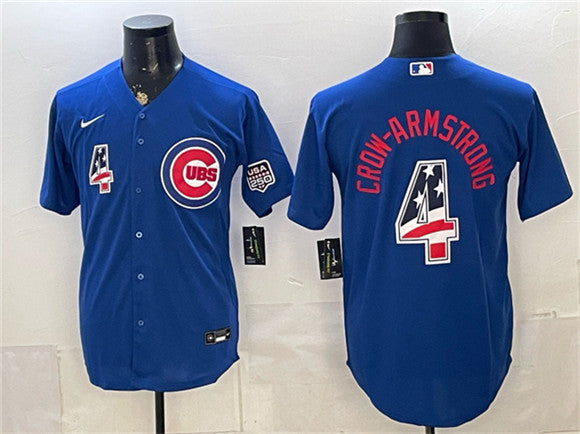 Pete Crow-Armstrong Chicago Cubs royal jersey