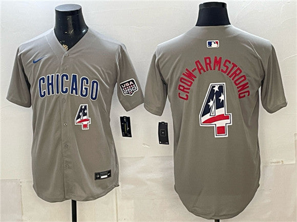 Pete Crow-Armstrong Chicago Cubs gray jersey