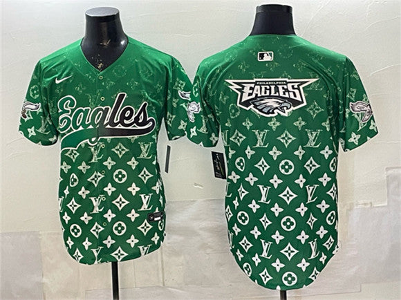 Team Big Logo Philadelphia Eagles green Limited jersey