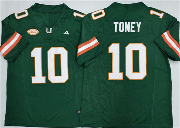 Malachi Toney Miami Hurricanes green jersey