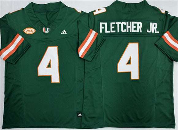 Mark Fletcher Jr Miami Hurricanes green jersey