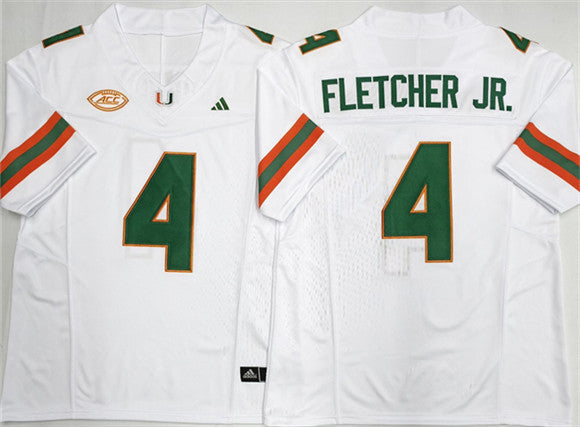 Mark Fletcher Jr Miami Hurricanes white jersey
