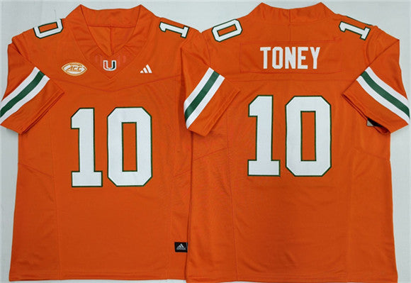 Malachi Toney Miami Hurricanes orange jersey