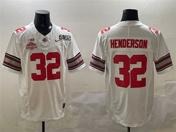 TreVeyon Henderson Ohio State Buckeyes white Vapor jersey