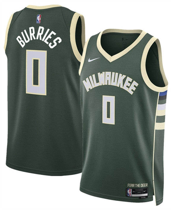Brayden Burries Milwaukee Bucks green jersey