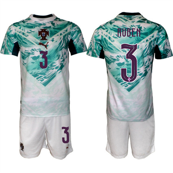 Rúben Dias Portugal National Team green Away jersey