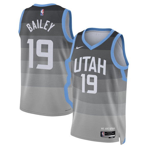 Ace Bailey Utah Jazz gray City Edition jersey