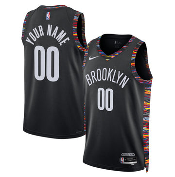 Custom Brooklyn Nets black City Edition jersey