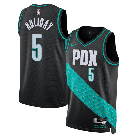 Jrue Holiday Portland Trail Blazers black City Edition jersey