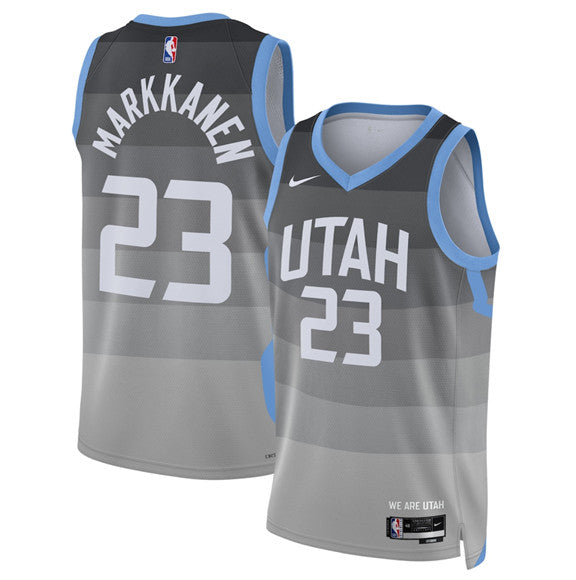 Lauri Markkanen Utah Jazz gray City Edition jersey