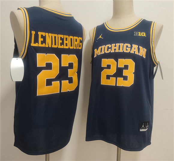 Yaxel Lendeborg Michigan Wolverines navy Vapor jersey