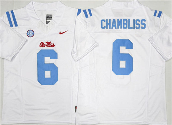 Trinidad Chambliss Ole Miss Rebels white jersey
