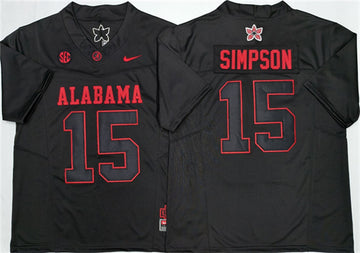 Ty Simpson Alabama Crimson Tide black jersey