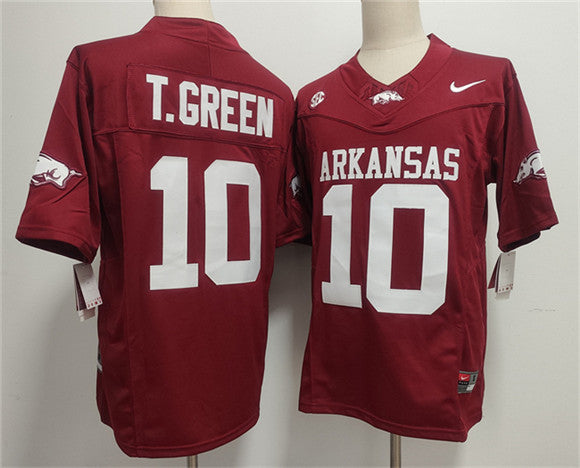 Taylen Green Arkansas Razorbacks red Vapor jersey