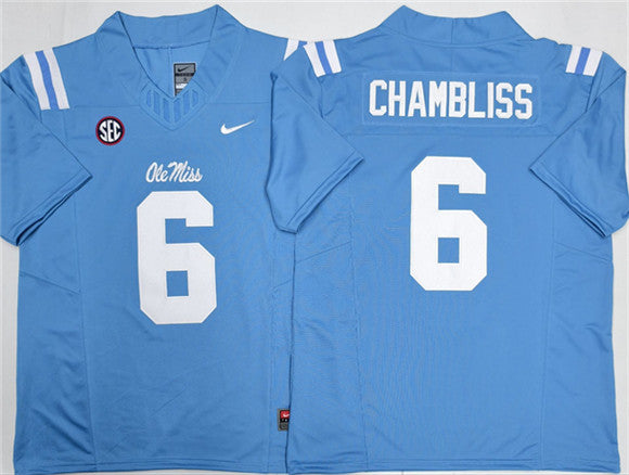 Trinidad Chambliss Ole Miss Rebels blue jersey