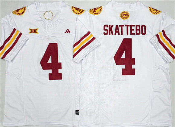 Cam Skattebo Arizona State Sun Devils white Vapor jersey