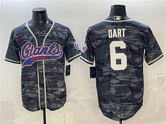 Jaxson Dart New York Giants gray Camo jersey