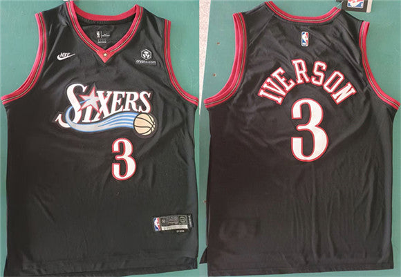 Allen Iverson Philadelphia 76ers black Classic jersey