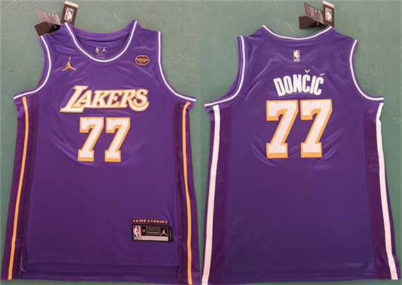 Luka Doncic Los Angeles Lakers purple jersey