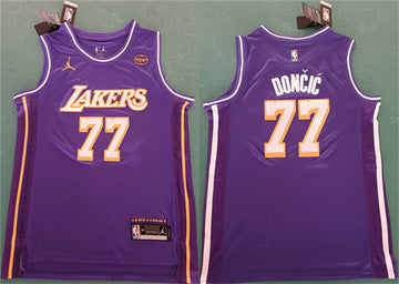 Luka Doncic Los Angeles Lakers purple jersey